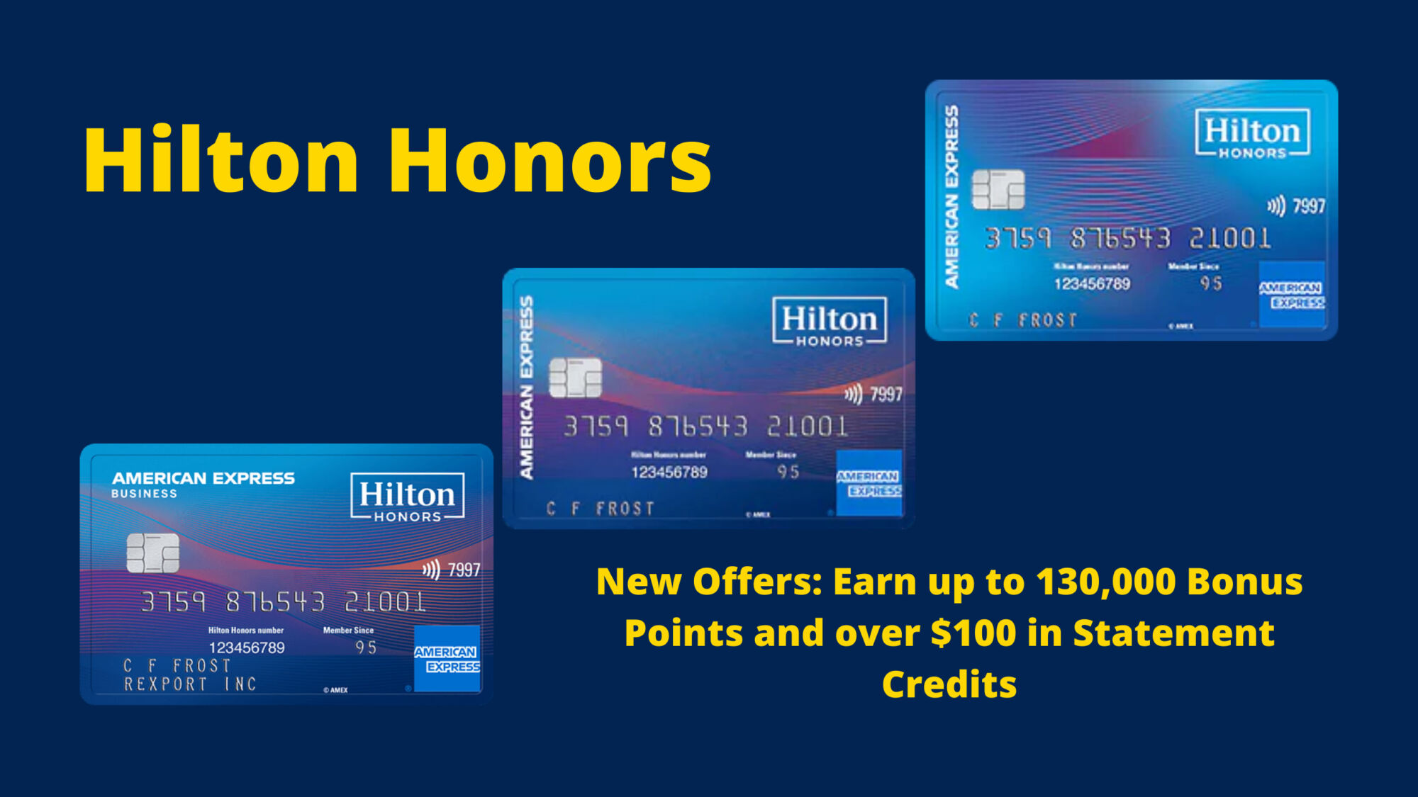 Hilton Honors Cards With New Offers Earn Up To 130,000 Bonus Points